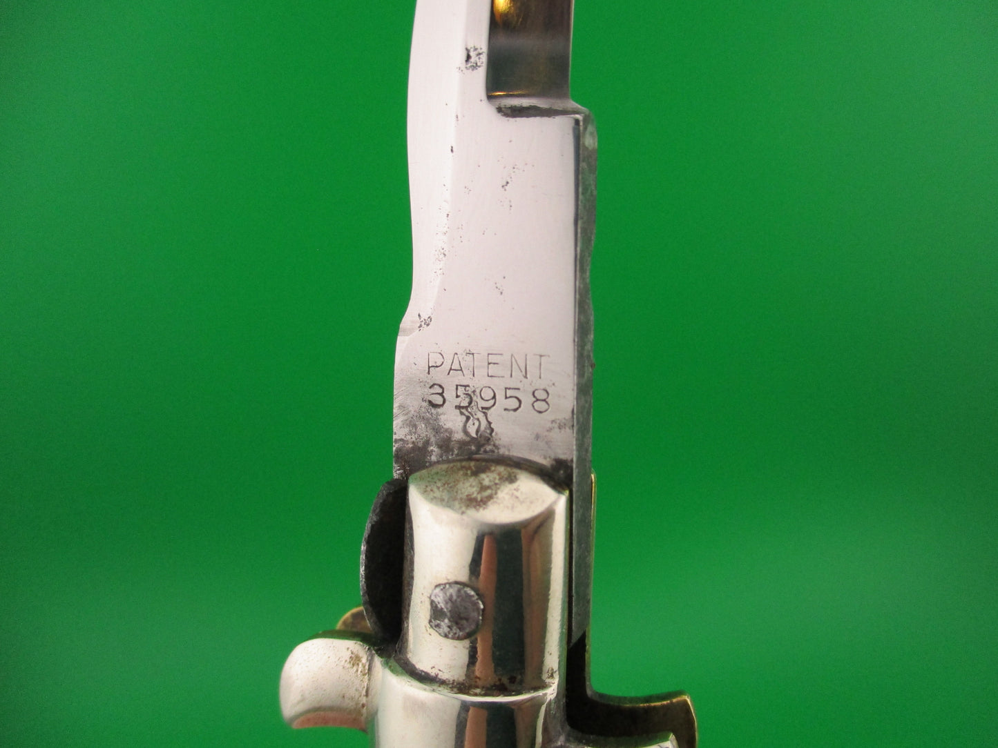 LATAMA ITALY 28cm Italian Picklock Kris 1950s Cream & Green horn vintage automatic knife