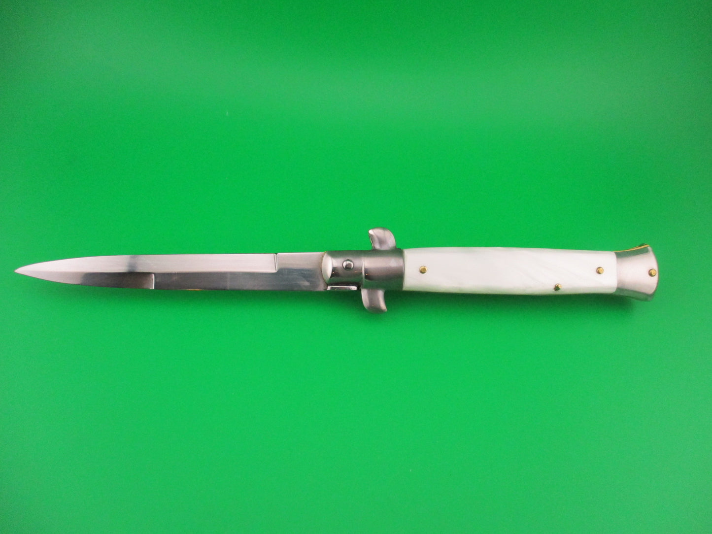 STILETTO ITALY 23cm Italian Stiletto Pearlex vintage 1990s automatic knife