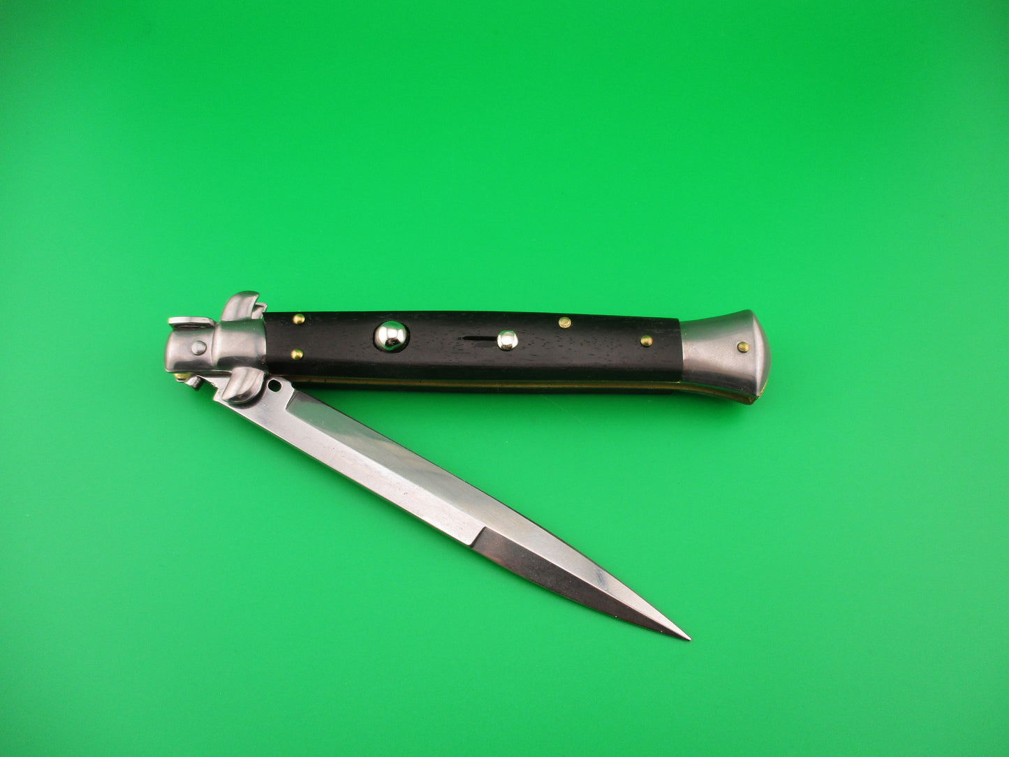 Frank B ITALY 28cm Italian Stiletto bayonet blade Ebony automatic knife