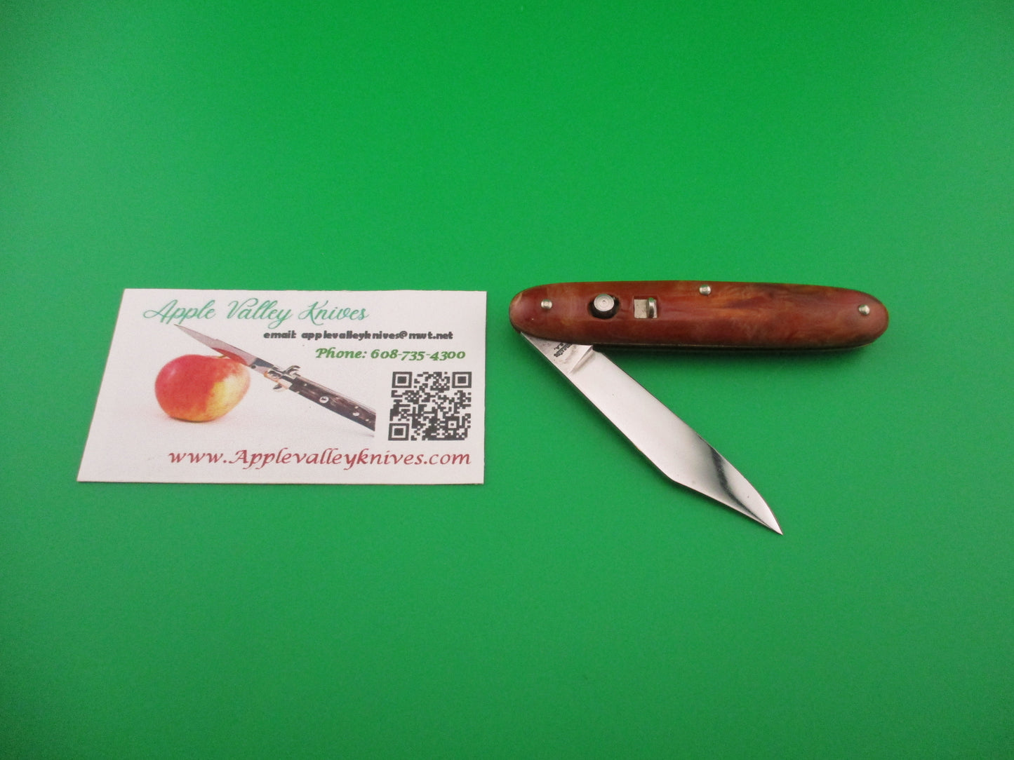 Edgemaster #108 Cigar Jack 1950s Vintage Caramel swirl switchblade knife