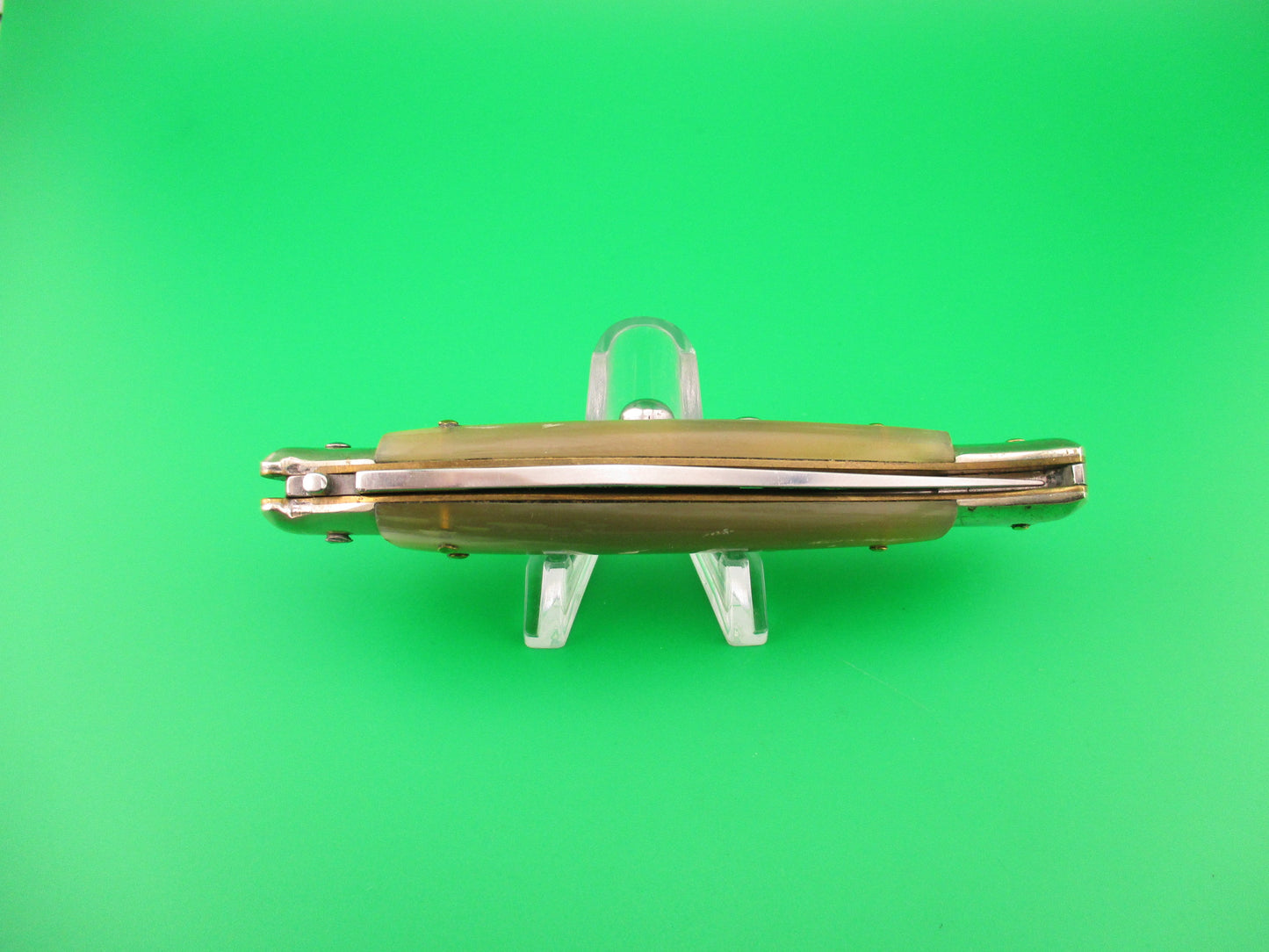 AKC 20cm Italian Picklock Fishtail Honey horn automatic knife