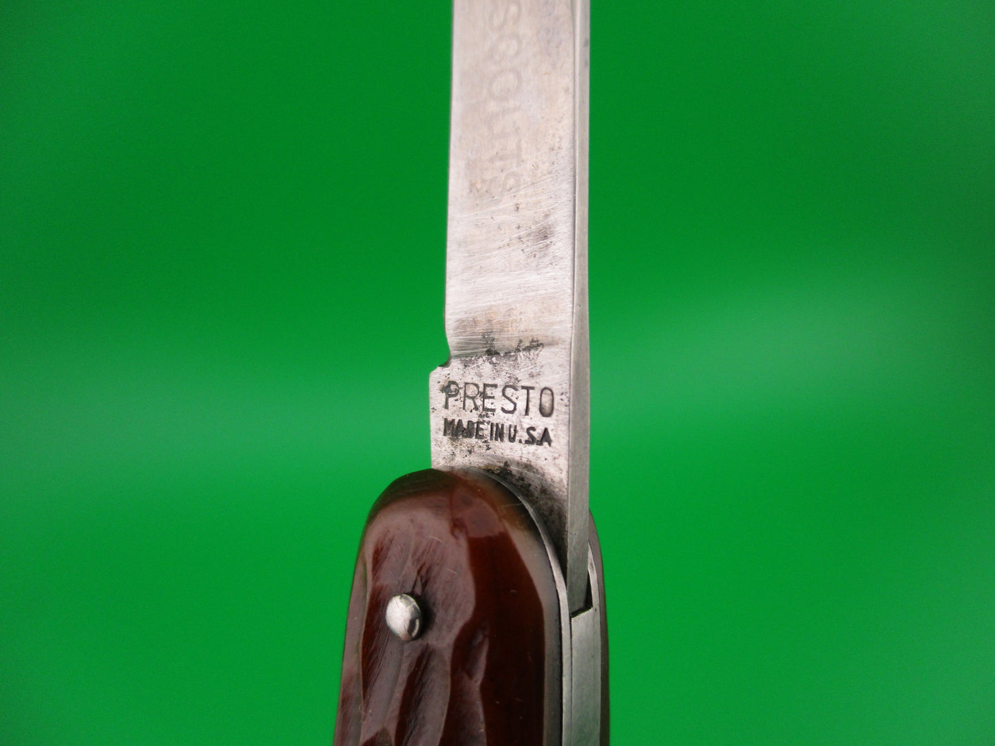 PRESTO Girl Scout knife & box Vintage early 1940s automatic knife official