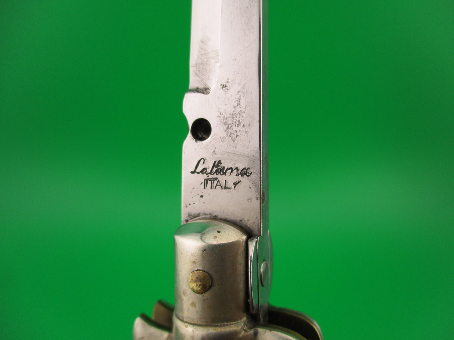 Latama ITALY 20cm Italian Picklock 1950 vintage automatic knife light horn
