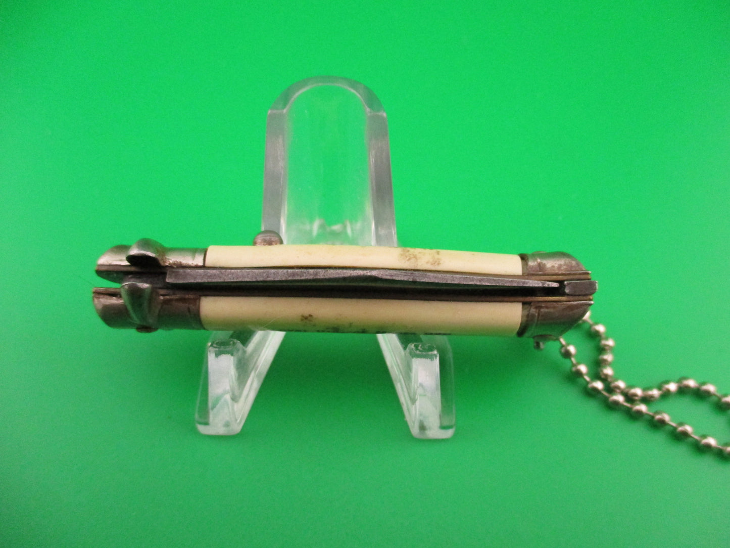 Colonial Snappy Vintage 2nd Gen 1950s Loyal Order of Moose keychain switchblade knife