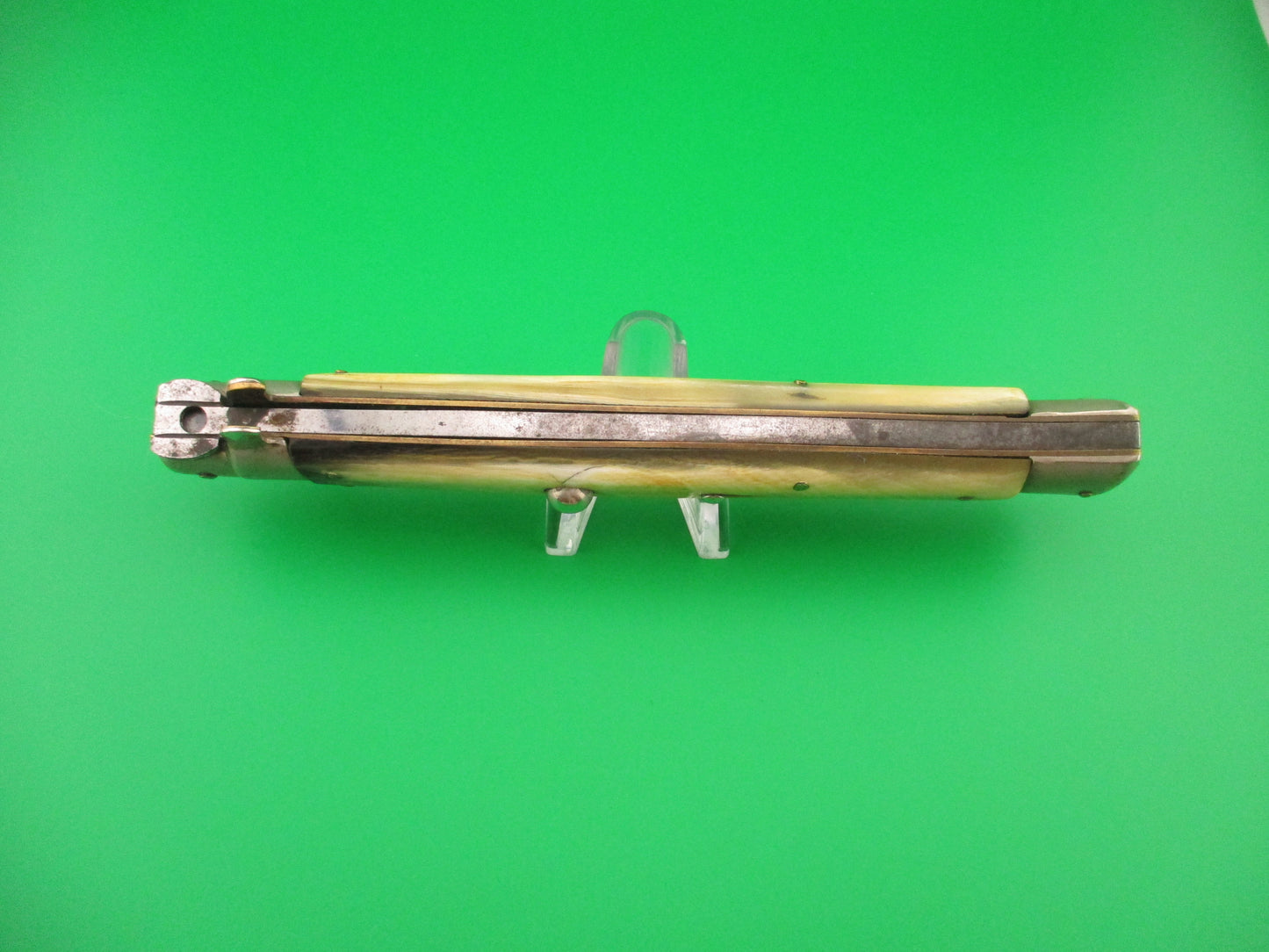 z Rostfrei (slant) 33cm Italian Transitional honey & cream vintage 1960s automatic knife