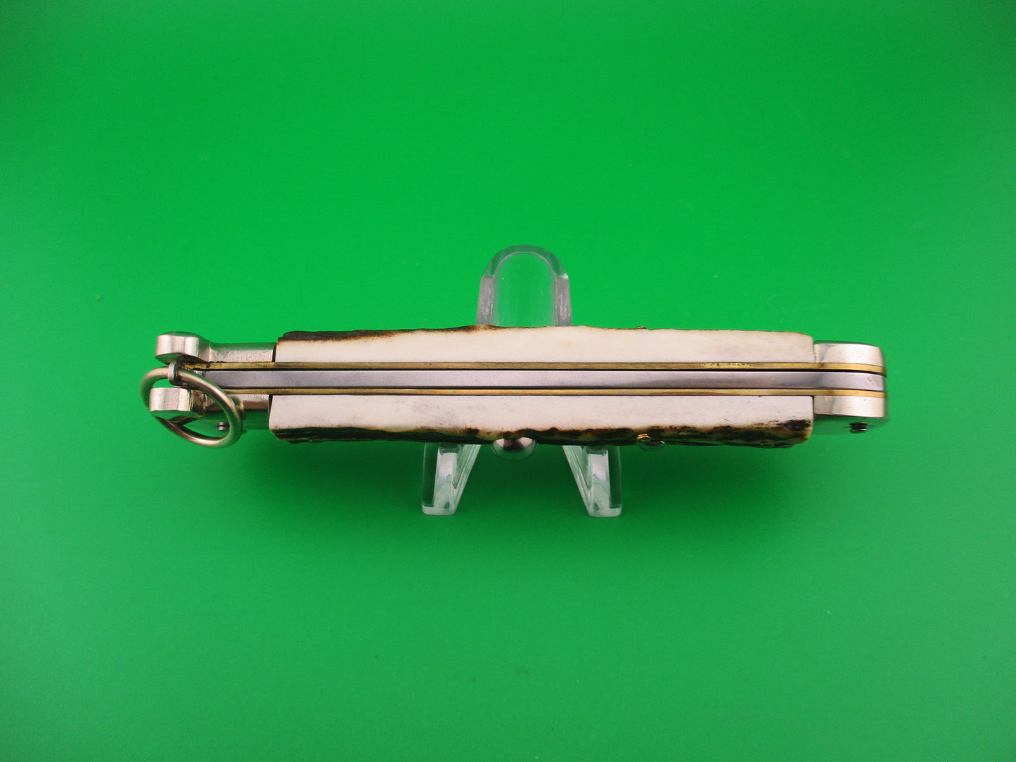 AGA CAMPOLIN Maniago-Italy 2014 22cm Italian Francese Stag Ringpull automatic knife