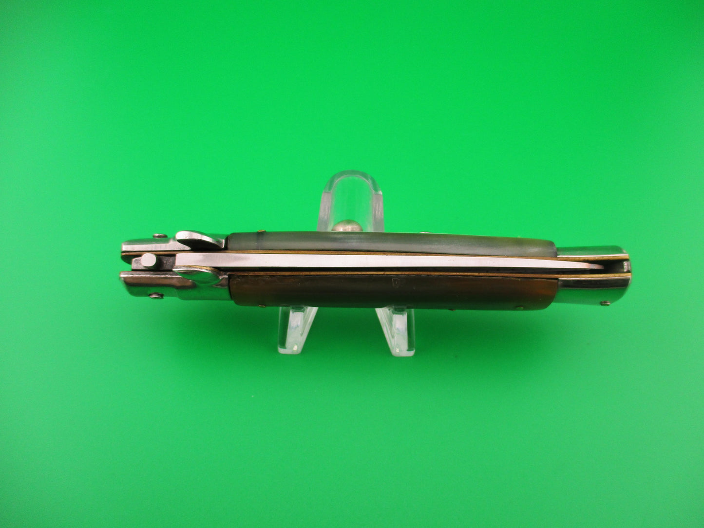 INOX 22cm Italian late transitional Stiletto swivel bolster vintage automatic knife