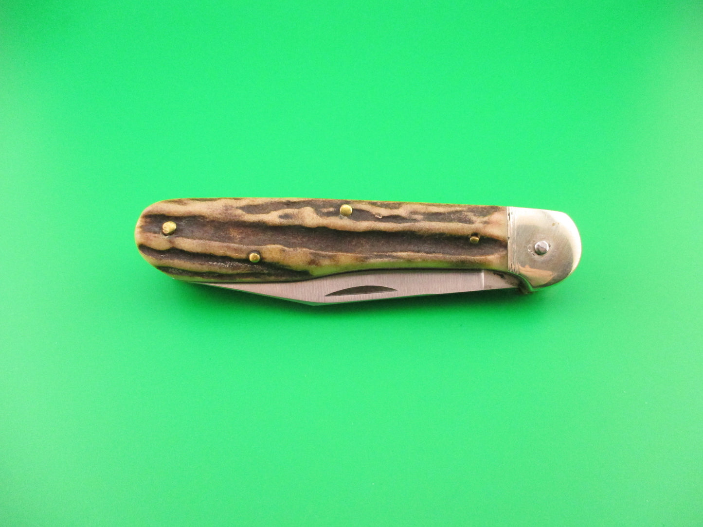 Hubertus SOLINGEN 10cm German Stag Pen Blade release automatic knife