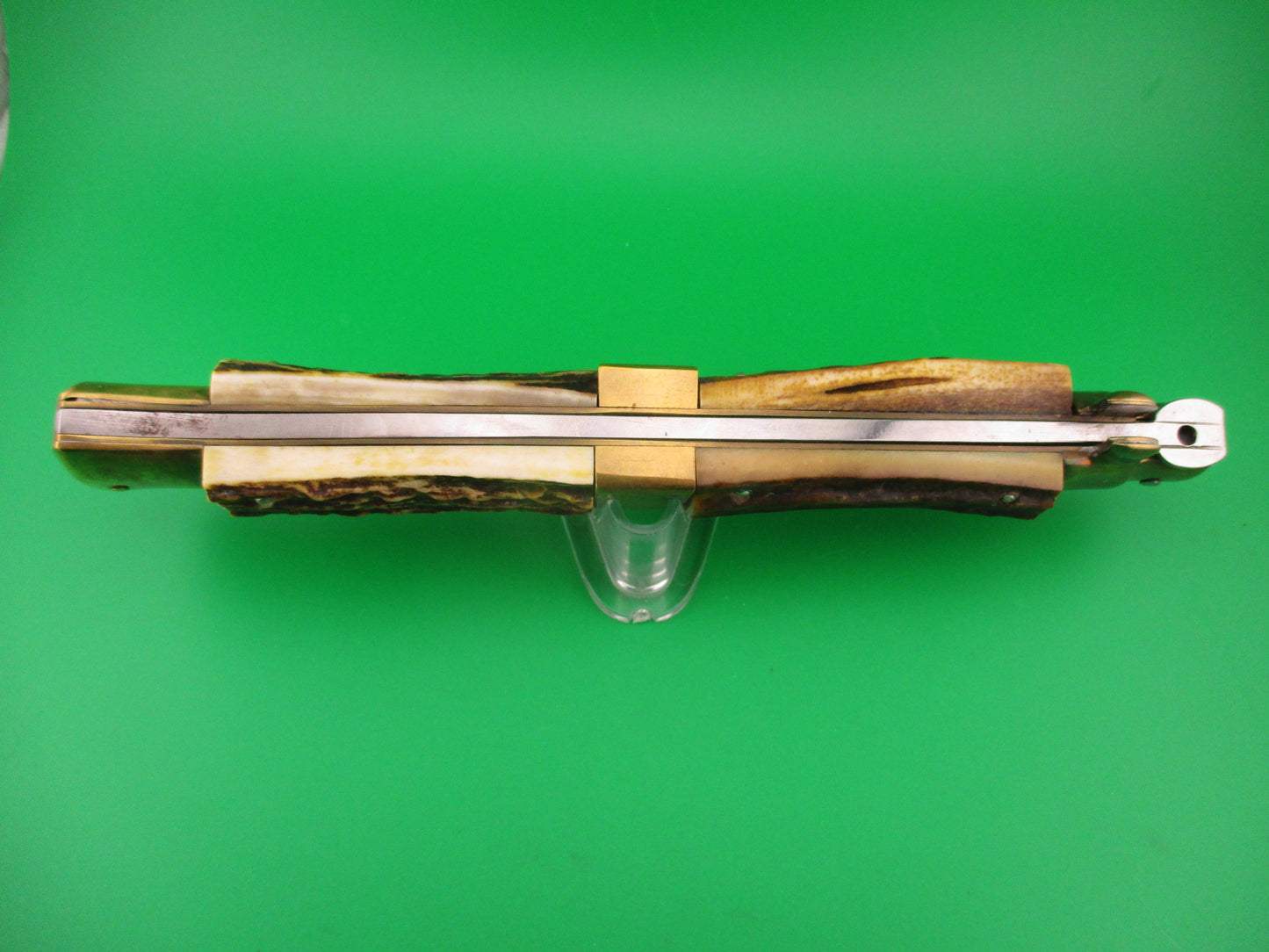 Rostfrei Elephant 18 inch (45cm) Italian Stiletto Stag & Brass automatic knife
