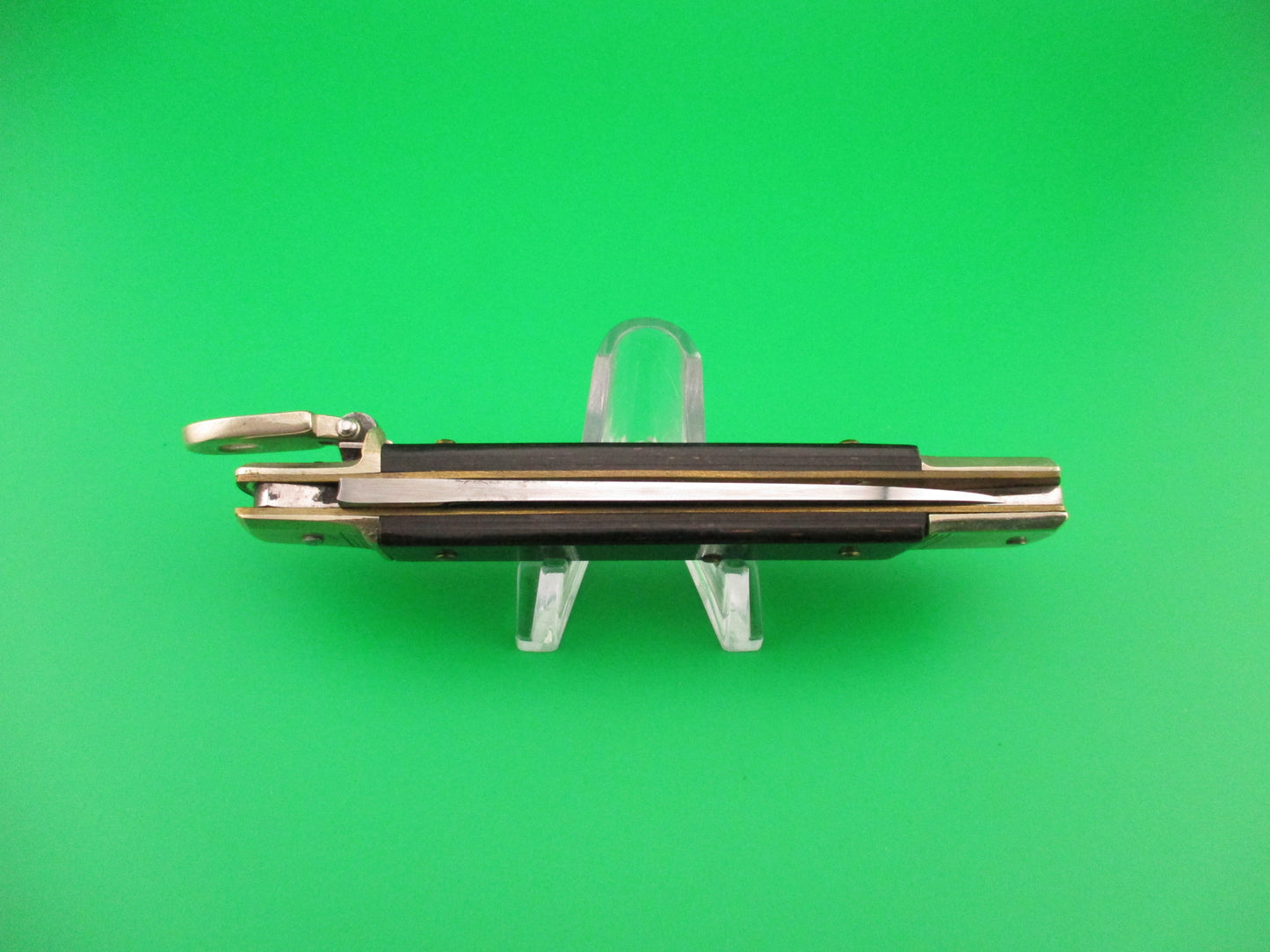HUBERTUS SOLINGEN ROSTFREI 11cm West Germany Slimline Lever Ebony automatic knife