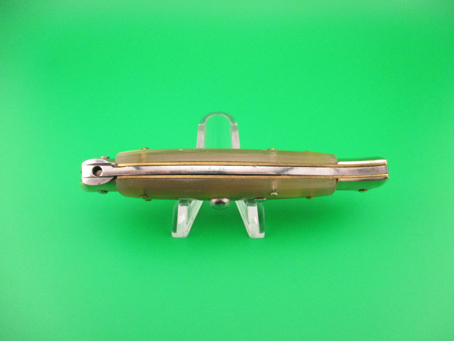 AKC 20cm Italian Picklock Fishtail Honey horn automatic knife