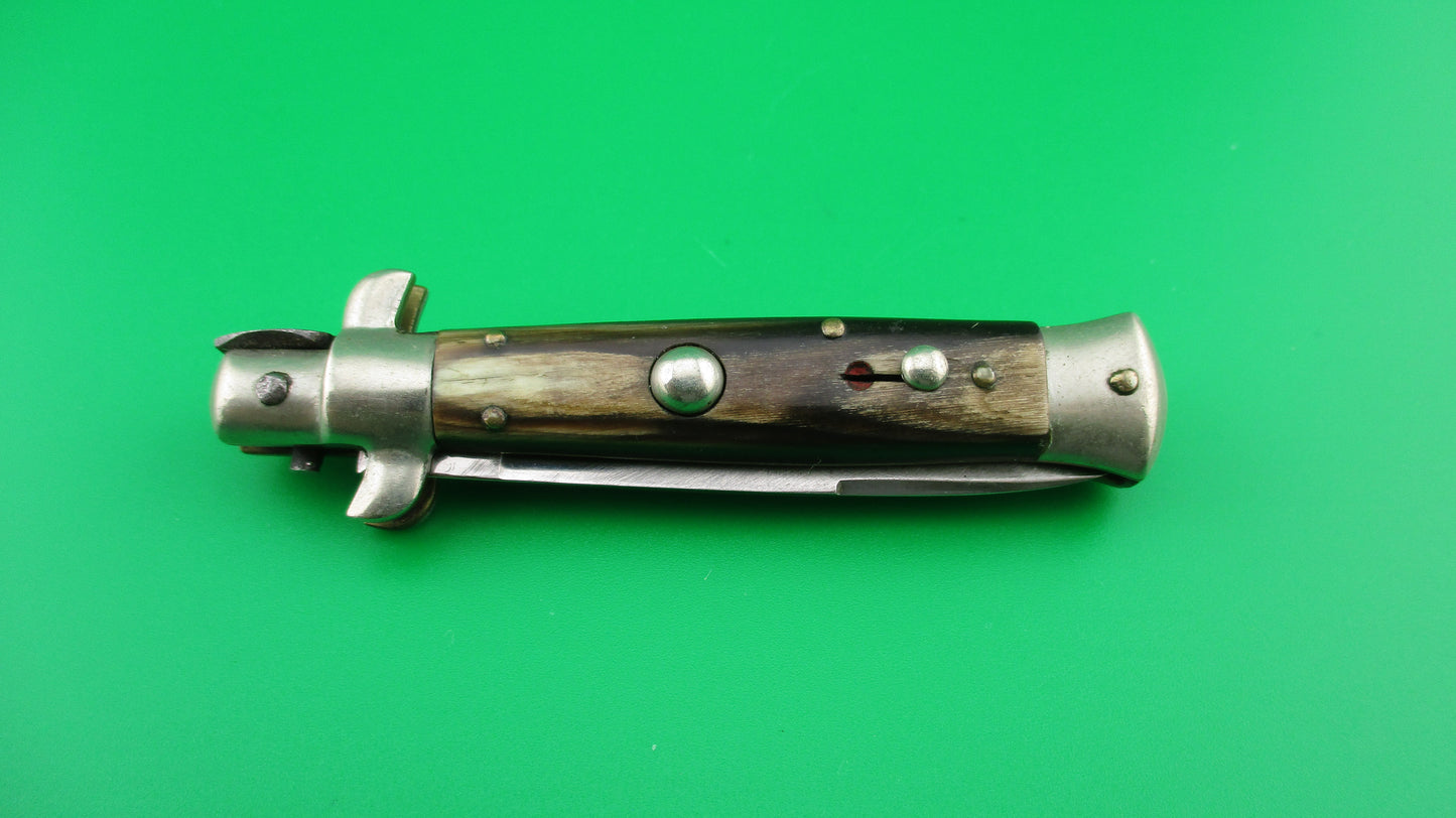 z INOXID 14cm Italian Picklock 1950s Vintage automatic knife red dot safety