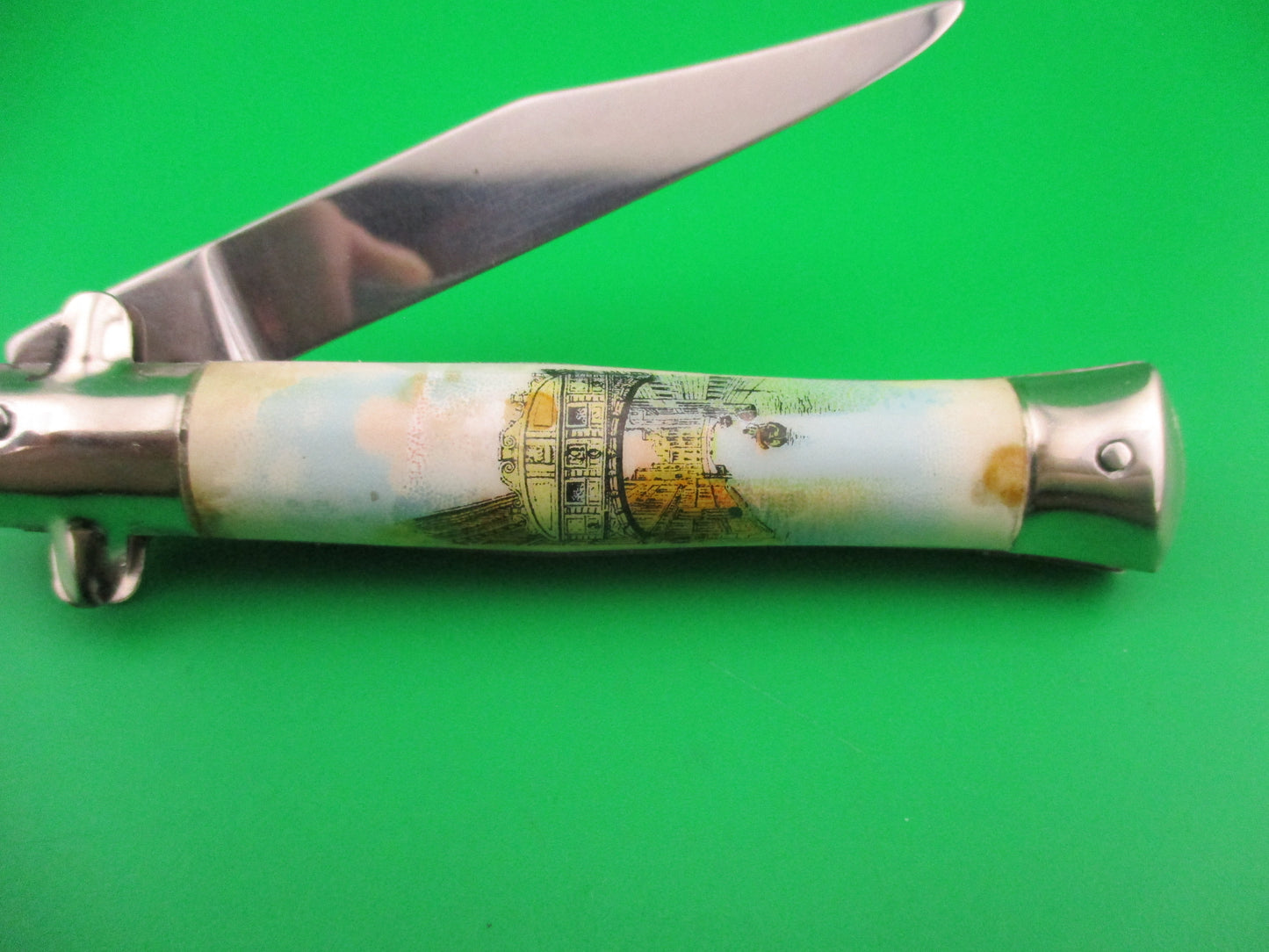 INOX 18cm Italian Tourist Venice Gondola switchblade knife