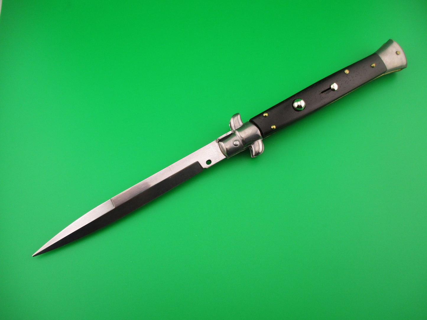Frank B ITALY 28cm Italian Stiletto bayonet blade Ebony automatic knife