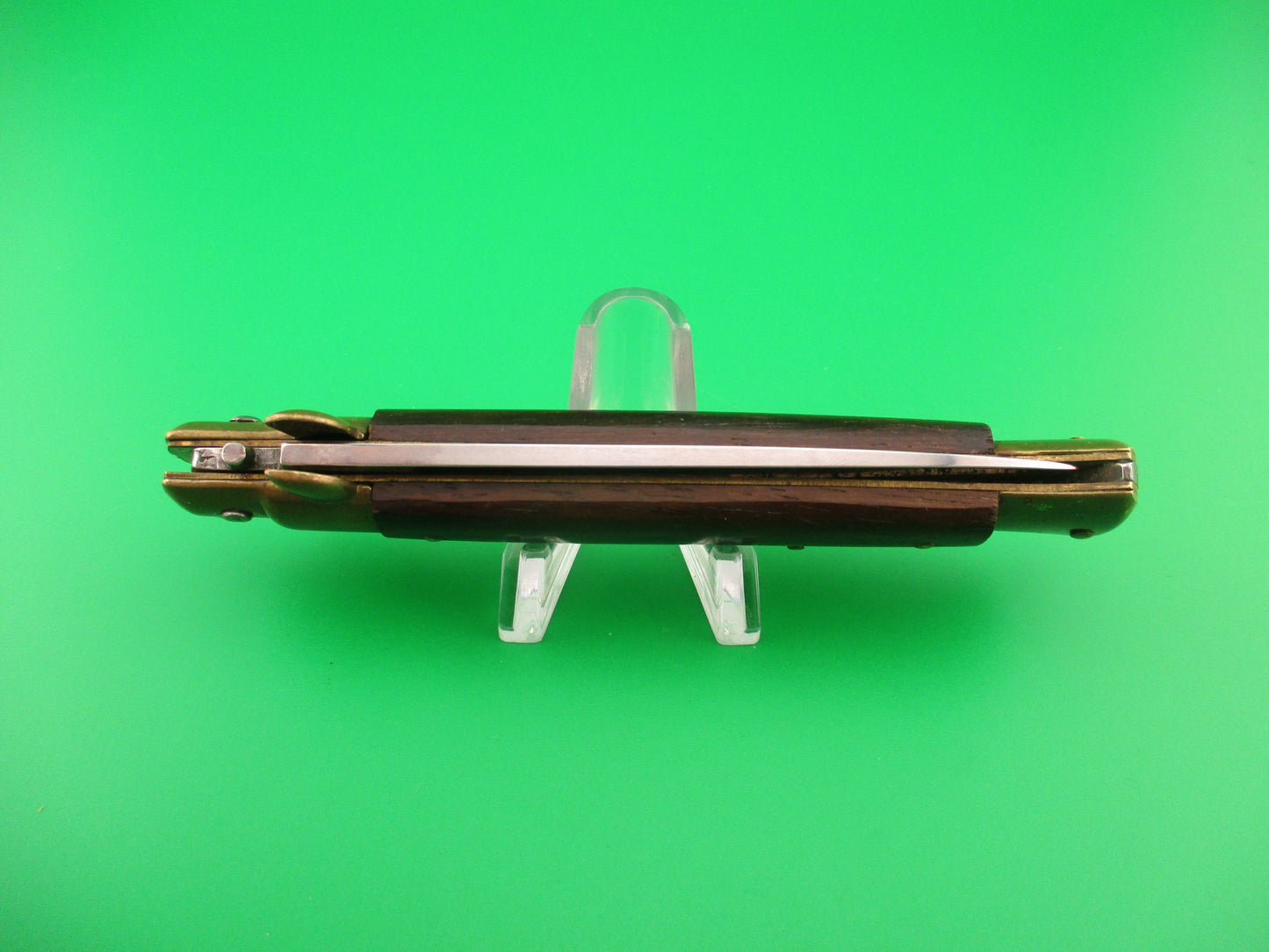 STAINLESS (slant) UD96A000103 PATENT 23cm Italian Stiletto bolster release switchblade