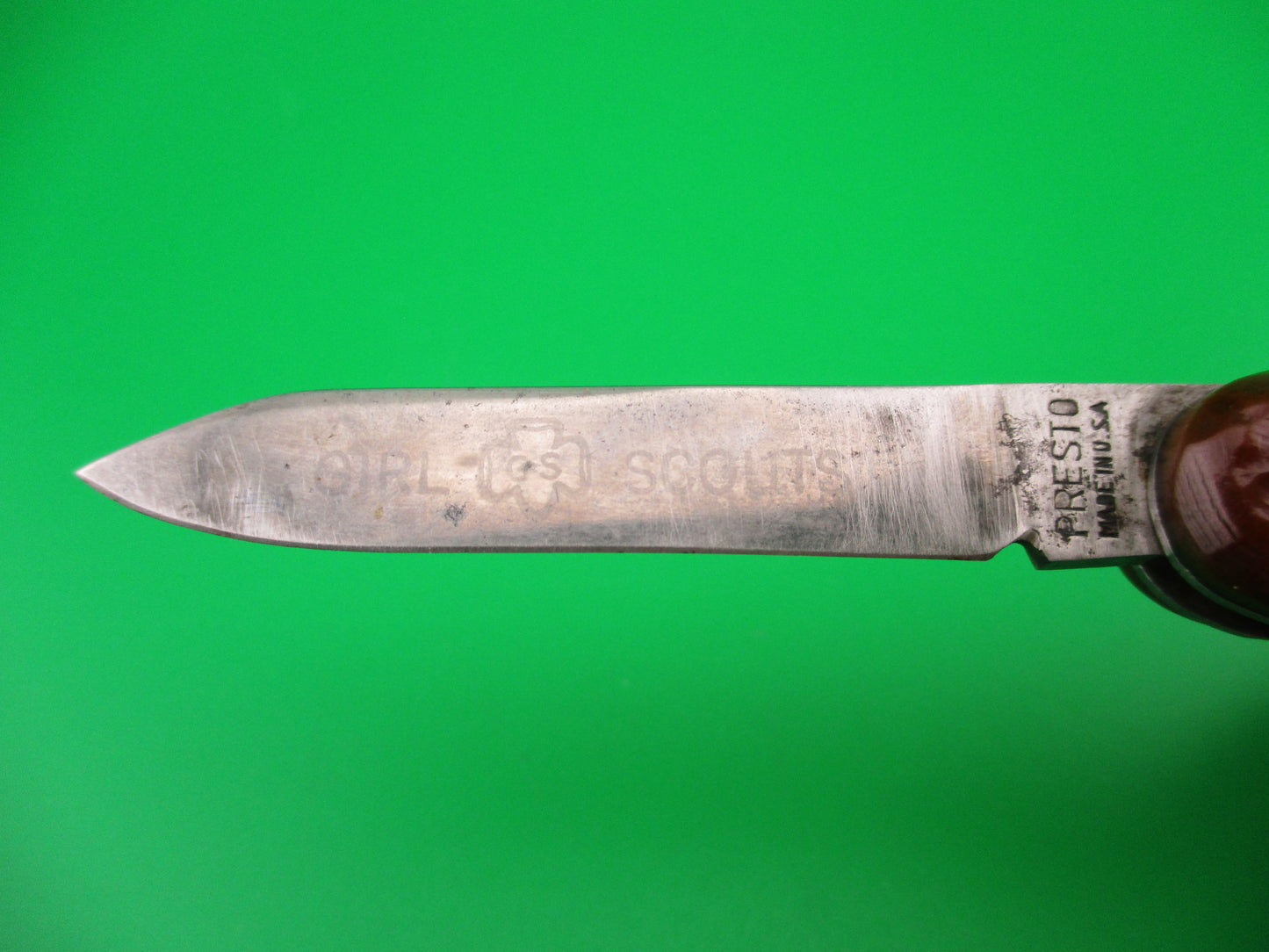 PRESTO Girl Scout knife & box Vintage early 1940s automatic knife official