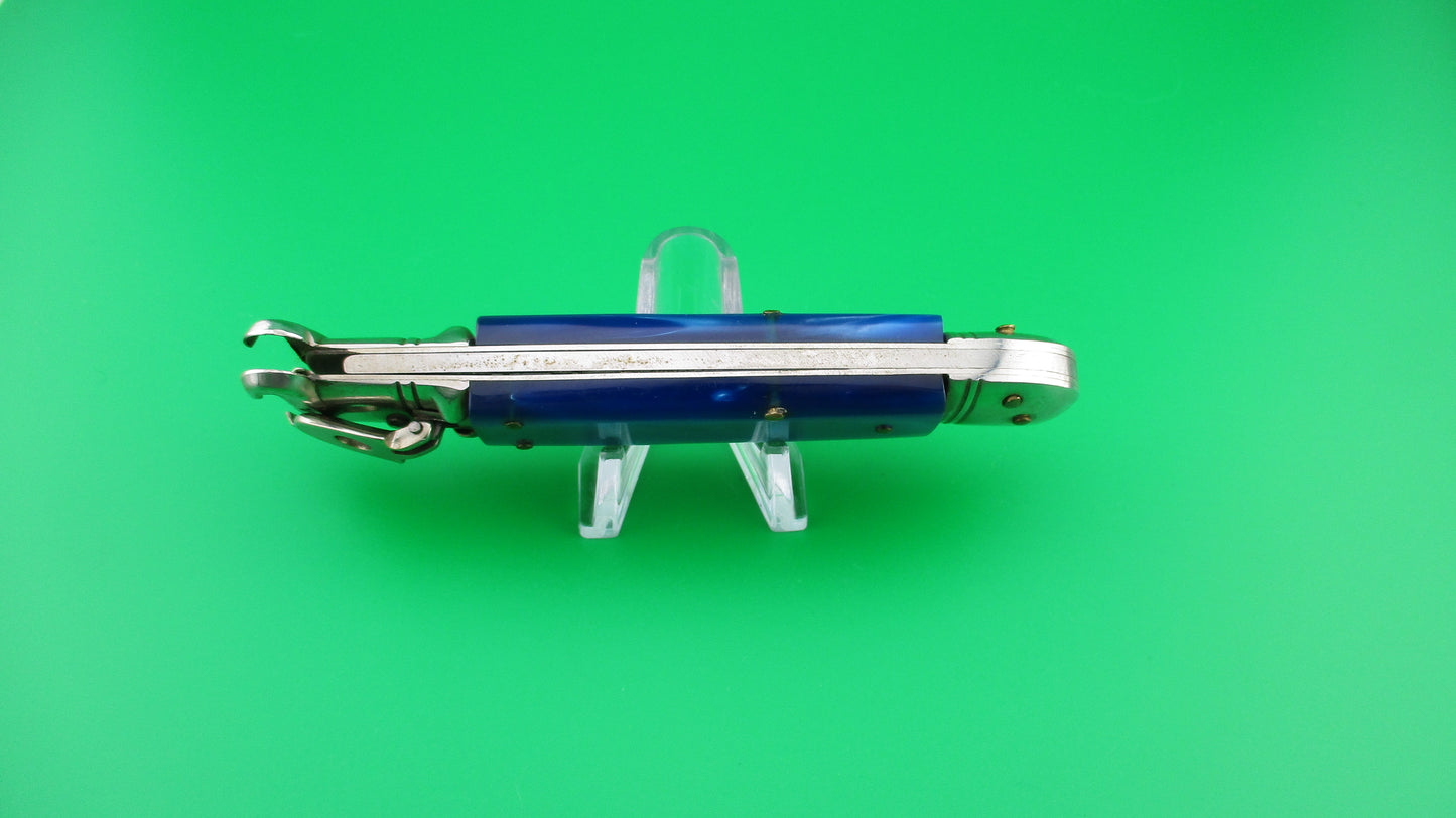 z Italian 20cm Lever Shell puller Blue Pearlex automatic knife