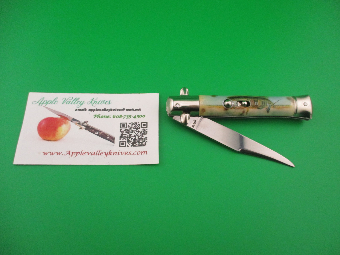 INOX 18cm Italian Tourist Venice Gondola switchblade knife