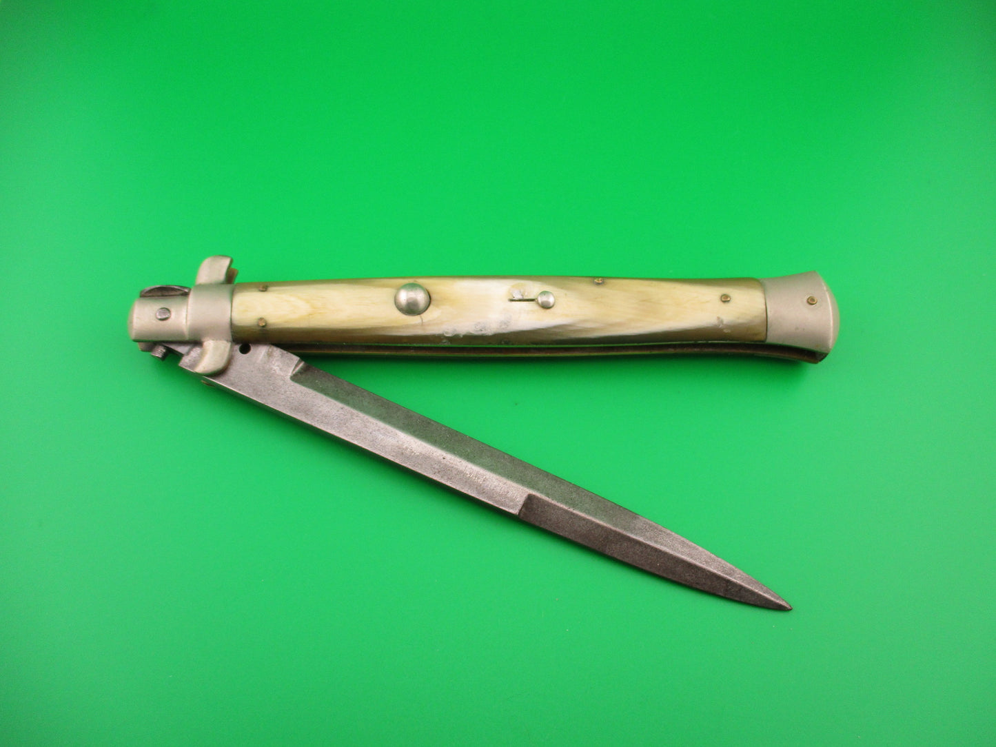 S.M.CO ITALY 33cm Italian Picklock Vintage 1950s Honey & Cream Automatic knife