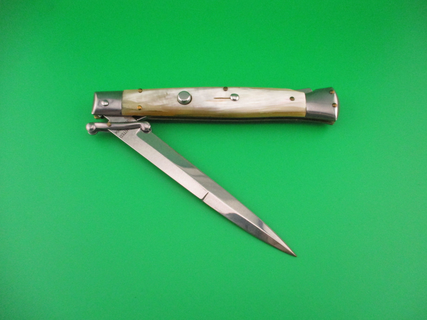 LIMITED EDITION 2004 28cm Italian Swing Guard Frank B Honey & Cream automatic knife