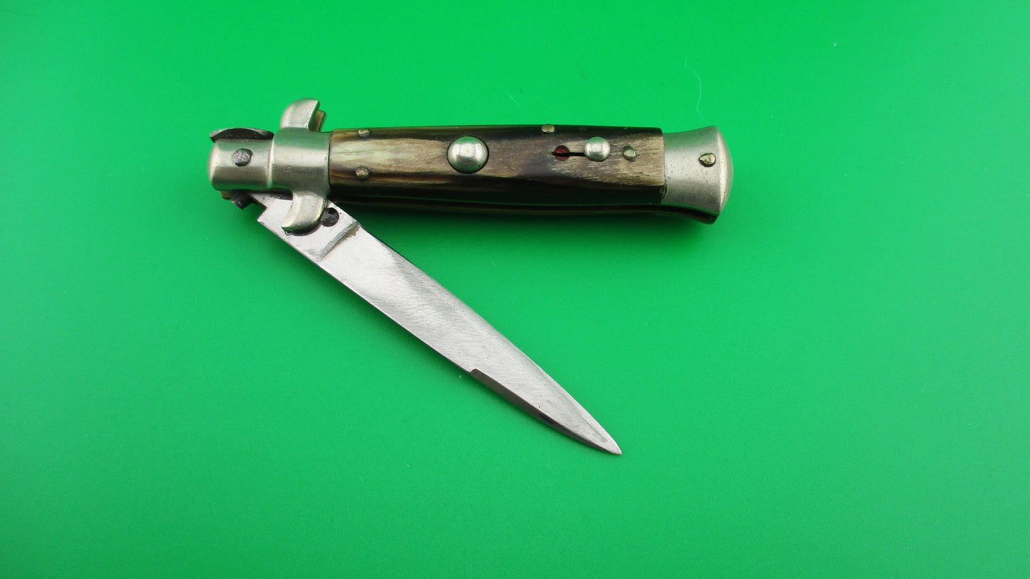 z INOXID 14cm Italian Picklock 1950s Vintage automatic knife red dot safety