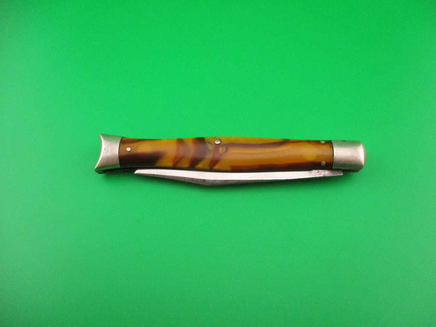 Schrade Cut Co Fishtail Butter & Molasses vintage switchblade knife