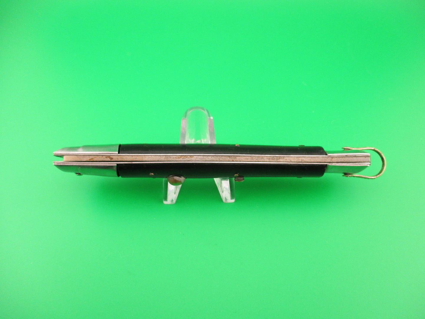 STAINLESS STEEL 27cm Japanese Rizzuto Swing guard Black step bolster vintage switchblade