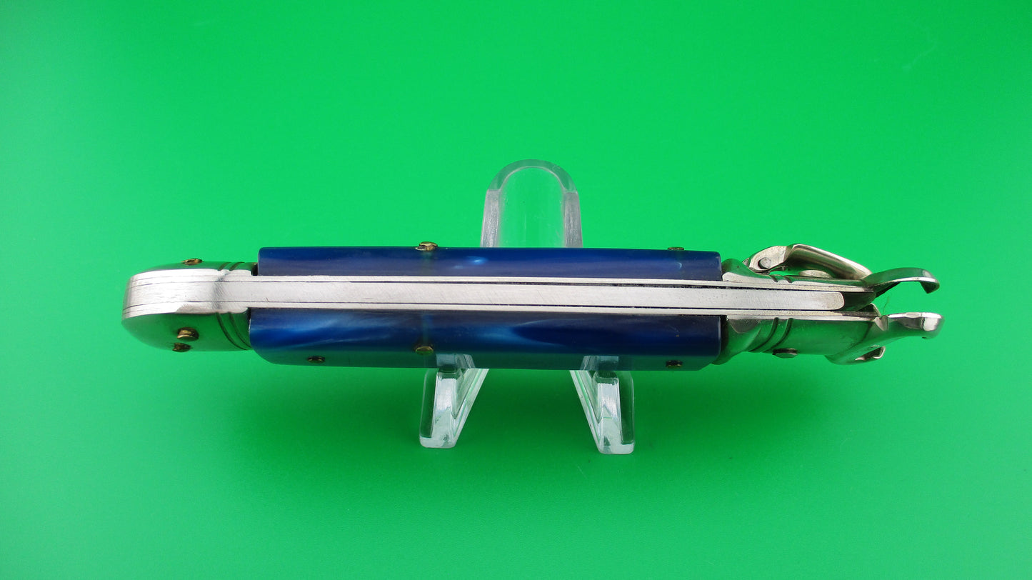 z Italian 20cm Lever Shell puller Blue Pearlex automatic knife