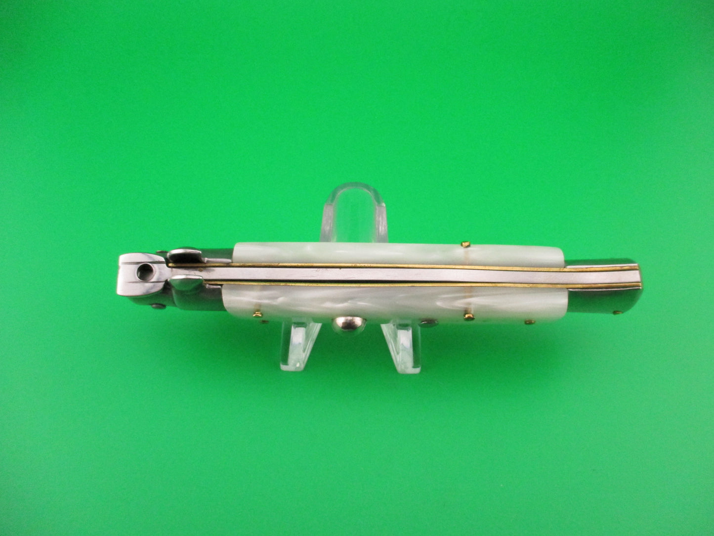 STILETTO ITALY 23cm Italian Stiletto Pearlex vintage 1990s automatic knife