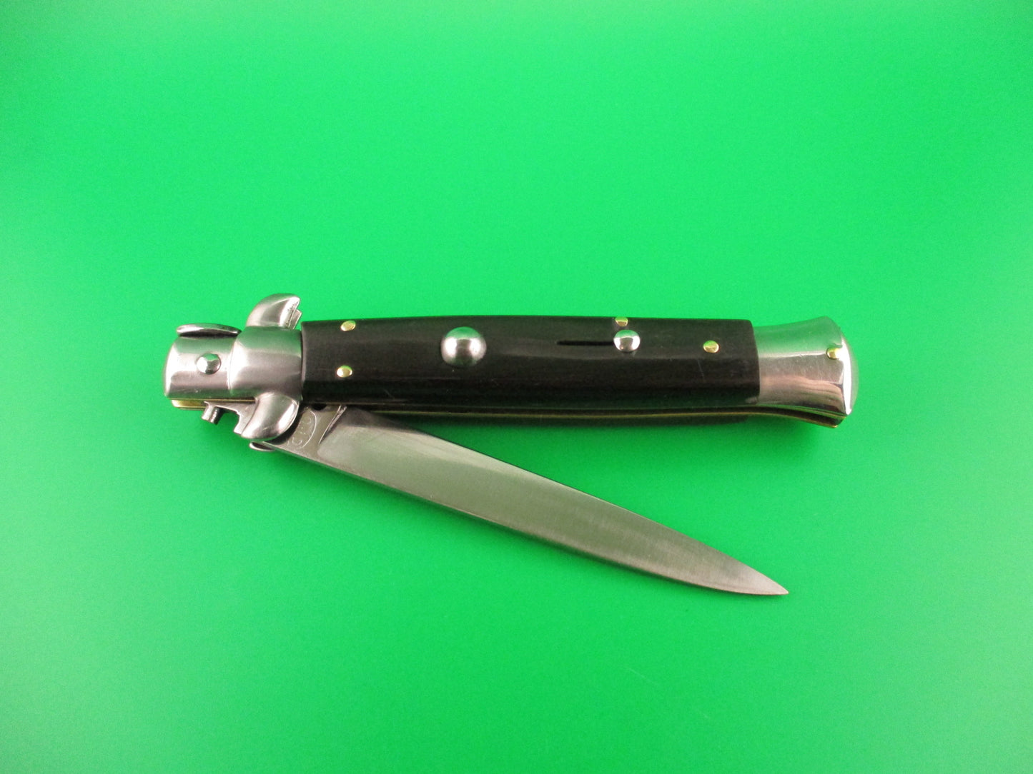 QJD Rostfrei (slant) 22cm Italian Stiletto swivel bolster vintage automatic knife