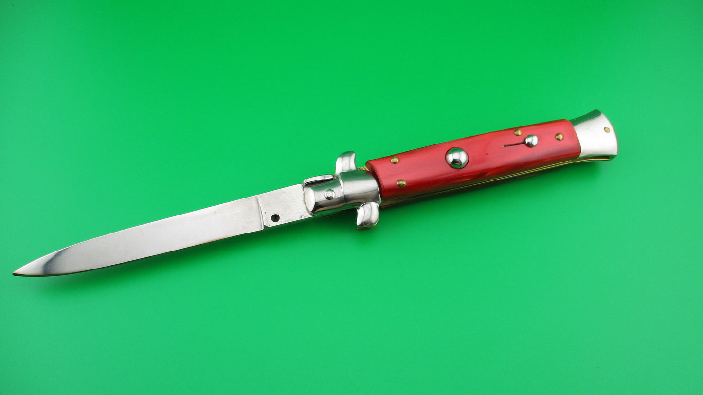 z FRANK B 22cm Italian Red Swivel bolster vintage automatic knife