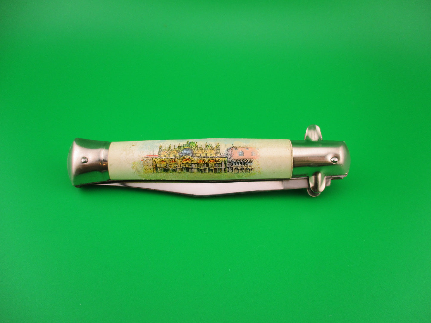 INOX 18cm Italian Tourist Venice Gondola switchblade knife