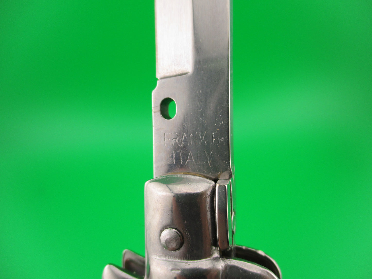 Frank B ITALY 28cm Italian Stiletto bayonet blade Ebony automatic knife