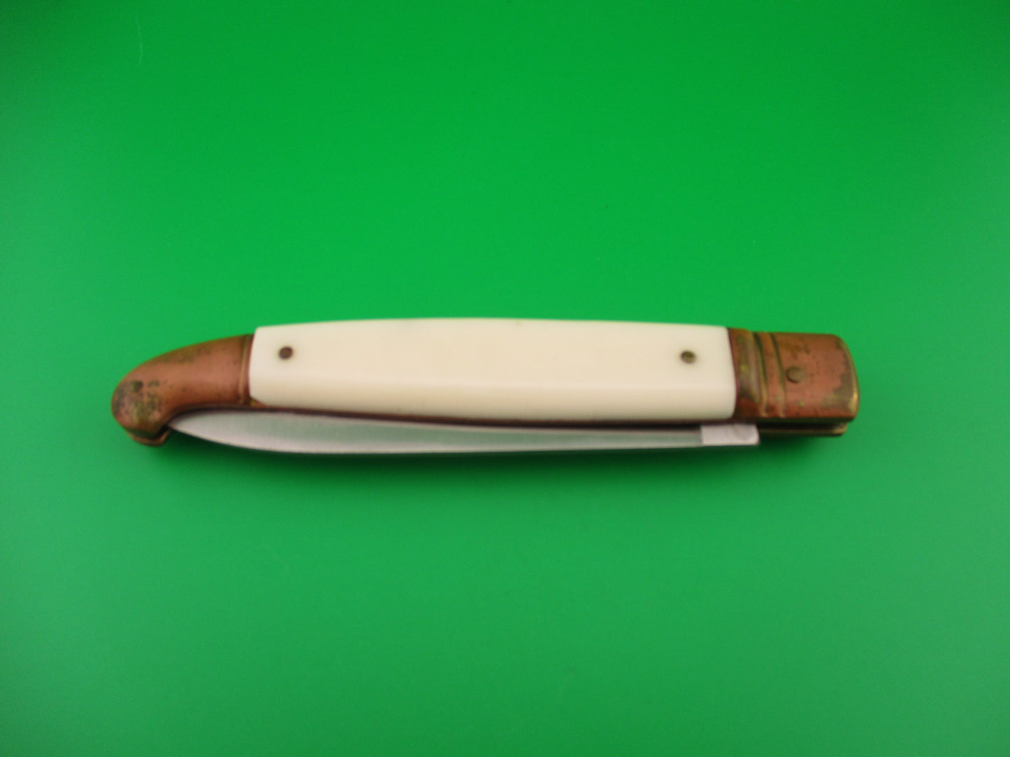 Rostfrei 24cm Italian Birds Head Ivory Brass Lever automatic knife