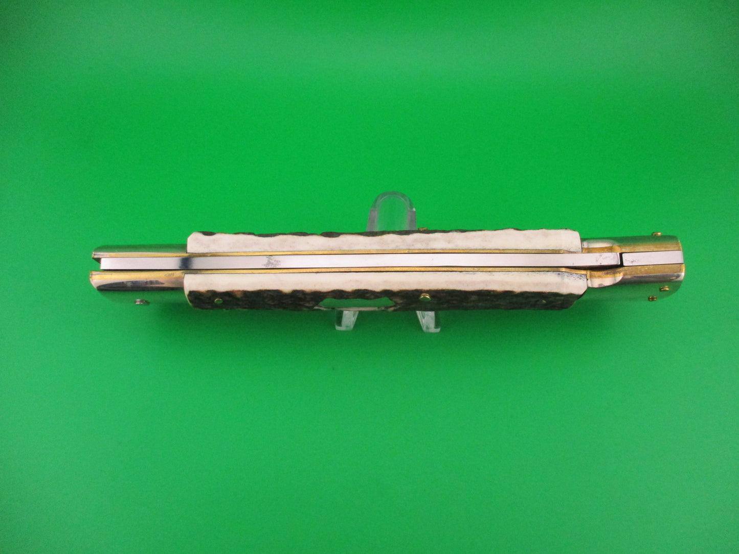 AGA CAMPOLIN 33cm Italian Stag Batwing Shield button automatic knife