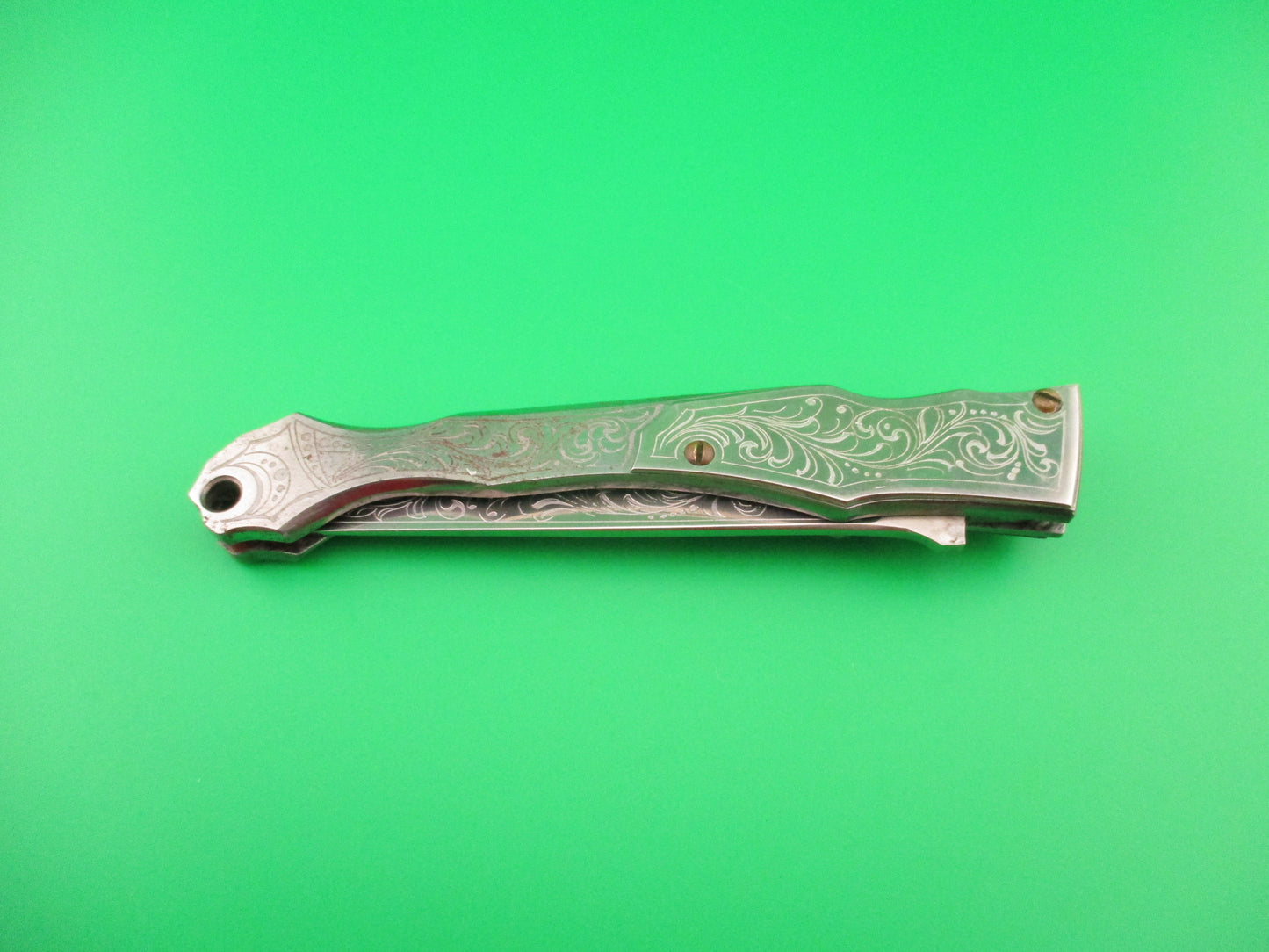 RPK 23cm Russian Prison Knife All metal sliding button Engraved automatic knife