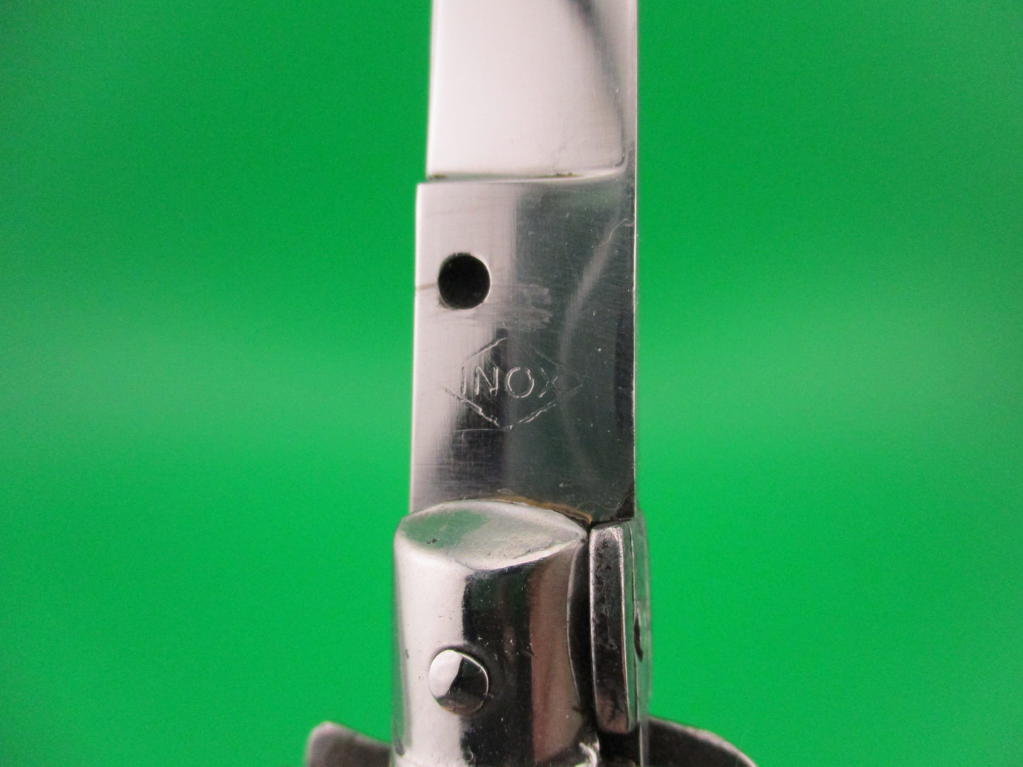 INOX (in a diamond) 23cm Italian Stiletto Honey & Cream horn automatic knife