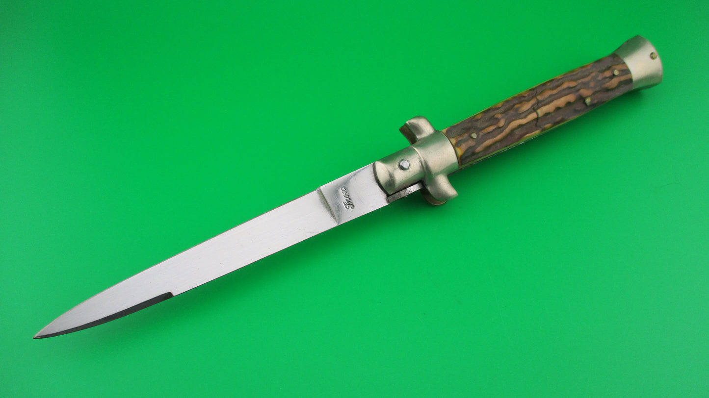 C JUL HERBERTZ IMPORT 23cm Italian Stag Transitional Swivel bolster switchblade