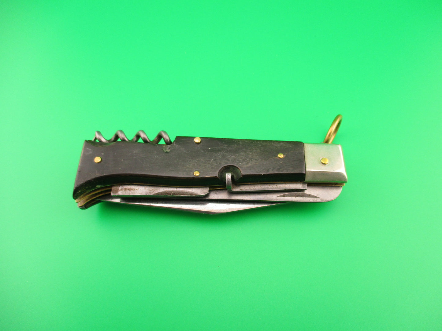 Latama 20cm Italian 5 Blade Oval button Ring pull Camper automatic knife