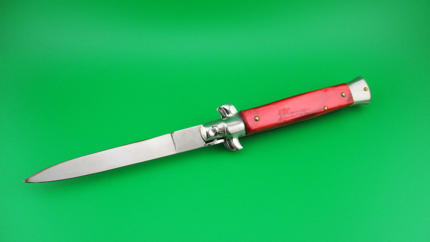 z FRANK B 22cm Italian Red Swivel bolster vintage automatic knife