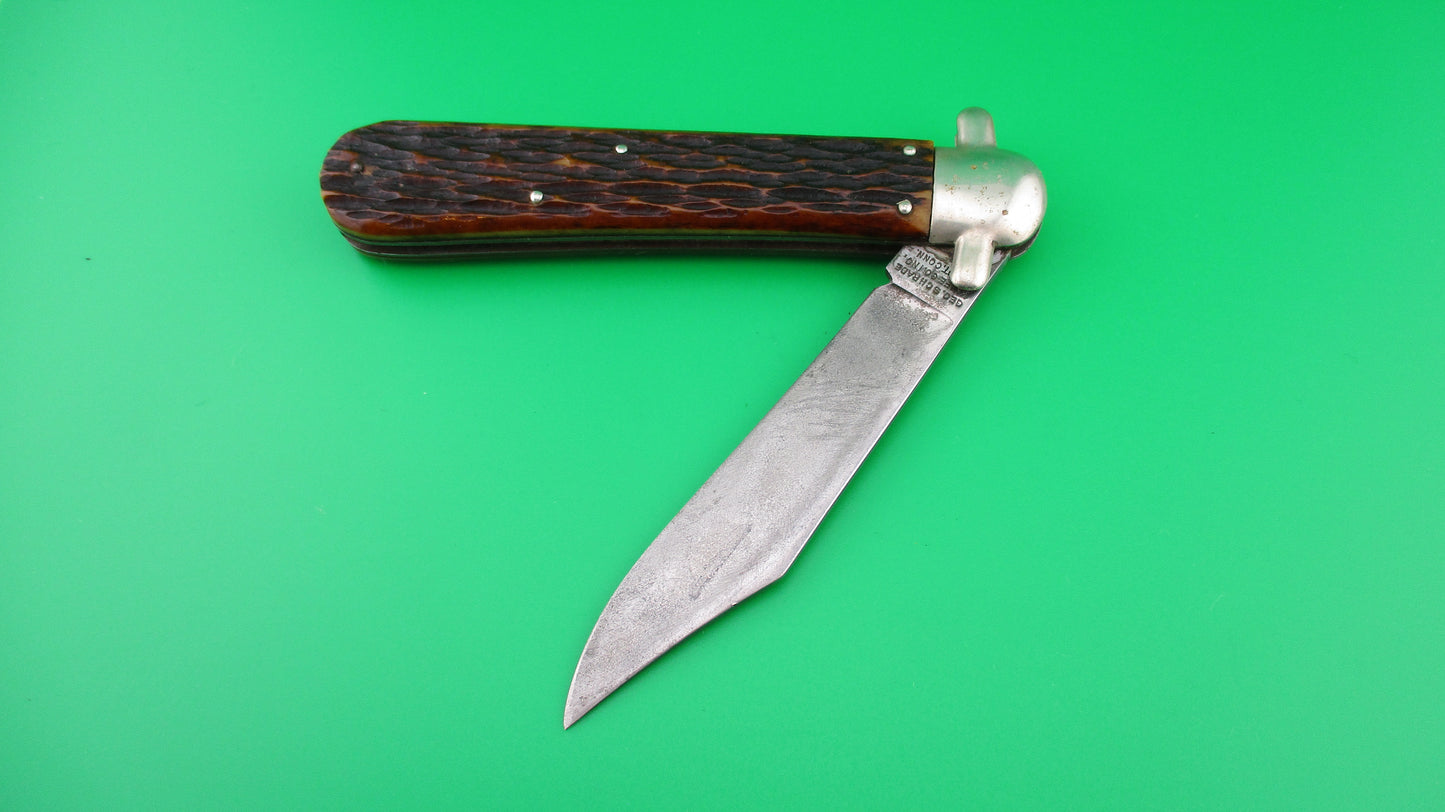 z PRESTO DERBY HUNTER Bone Vintage automatic knife