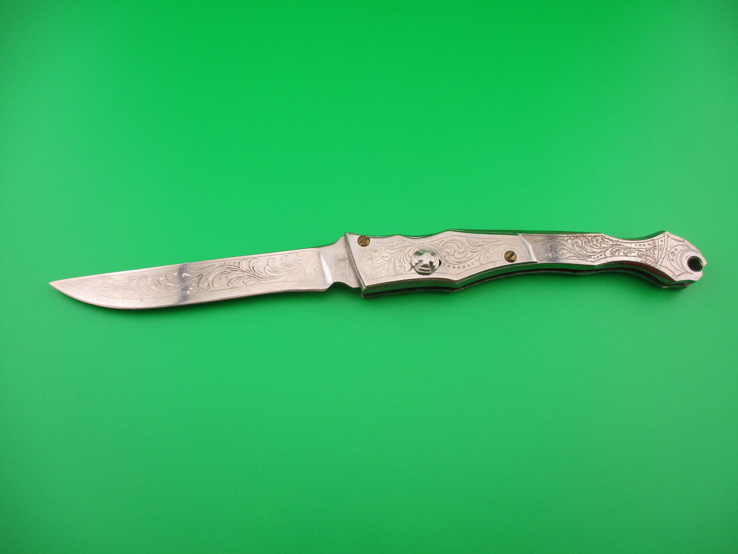 RPK 23cm Russian Prison Knife All metal sliding button Engraved automatic knife