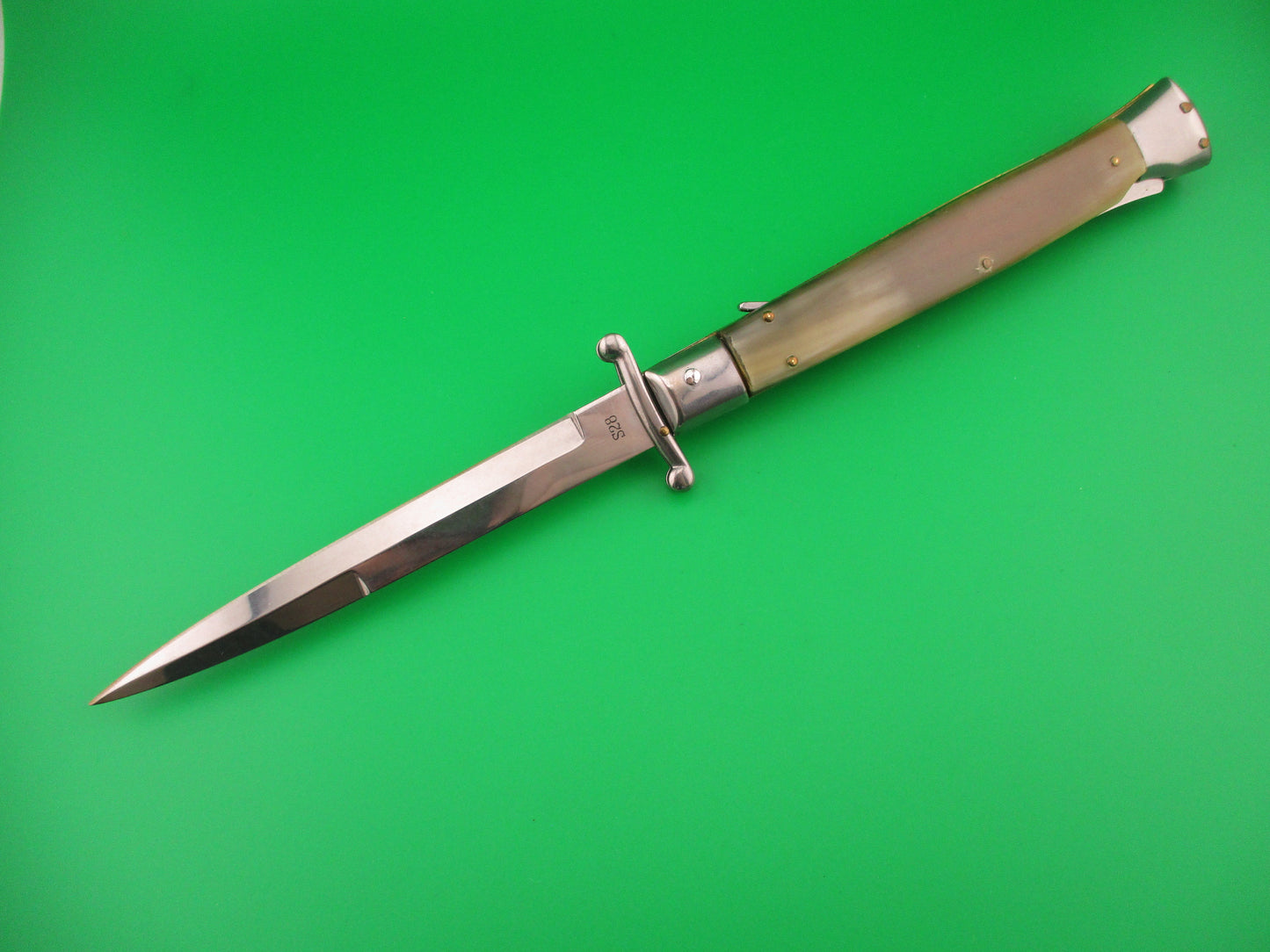 LIMITED EDITION 2004 28cm Italian Swing Guard Frank B Honey & Cream automatic knife