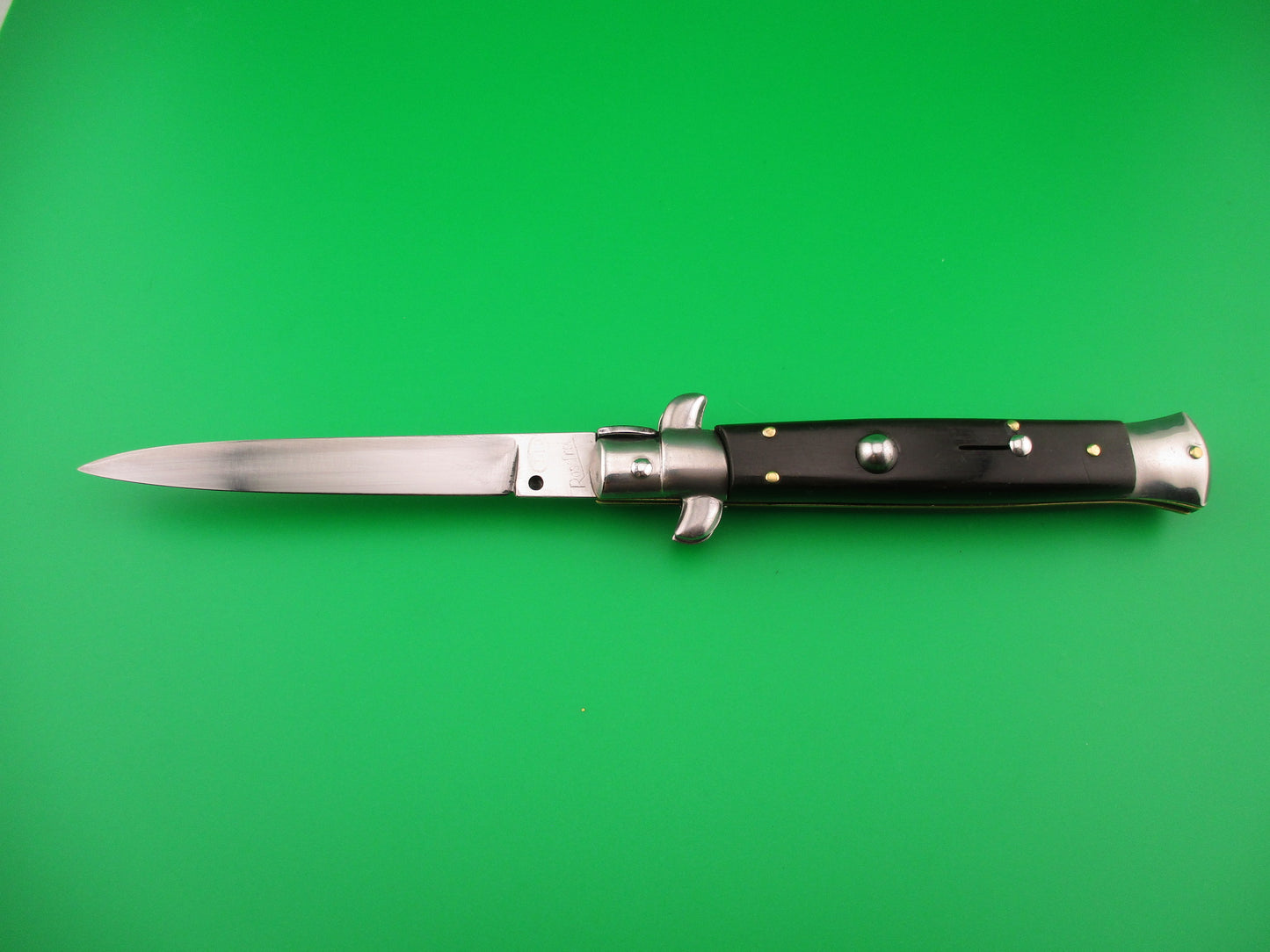 QJD Rostfrei (slant) 22cm Italian Stiletto swivel bolster vintage automatic knife
