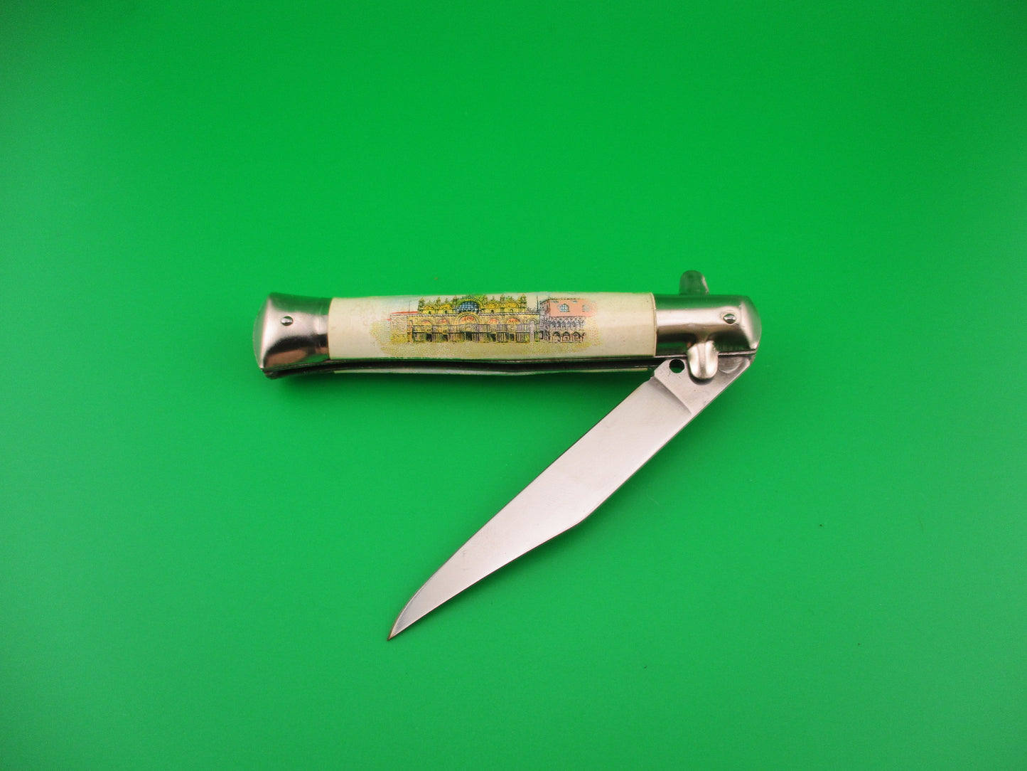 INOX 18cm Italian Tourist Venice Gondola switchblade knife
