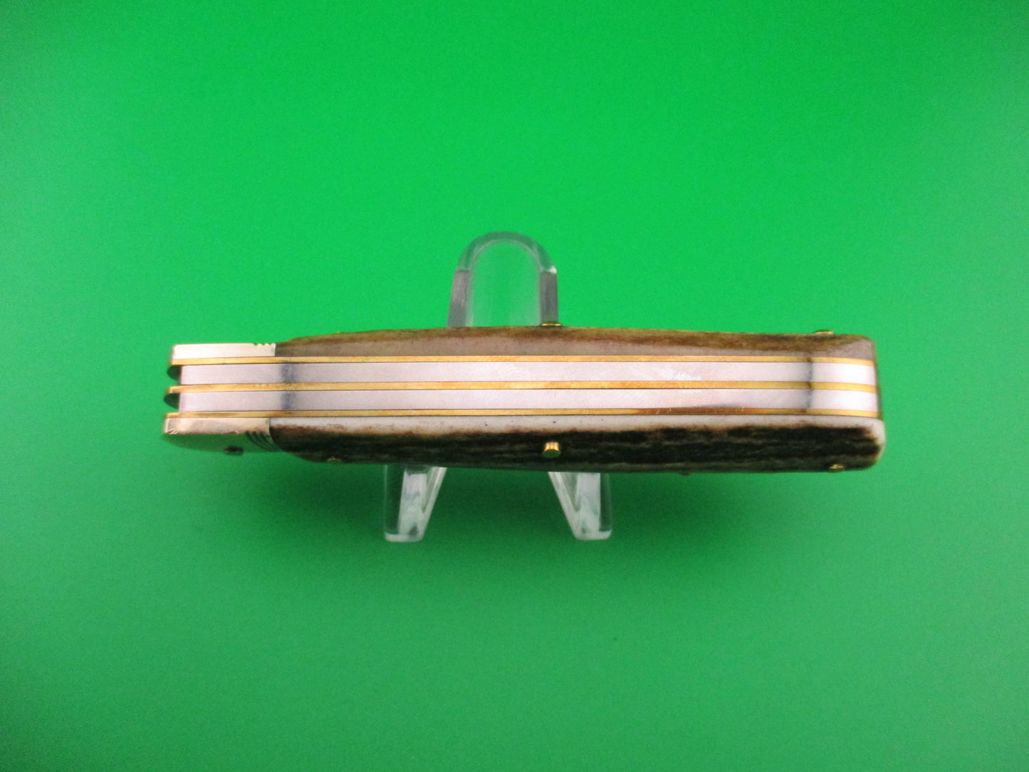 Hubertus SOLINGEN 10cm German Stag Pen Blade release automatic knife