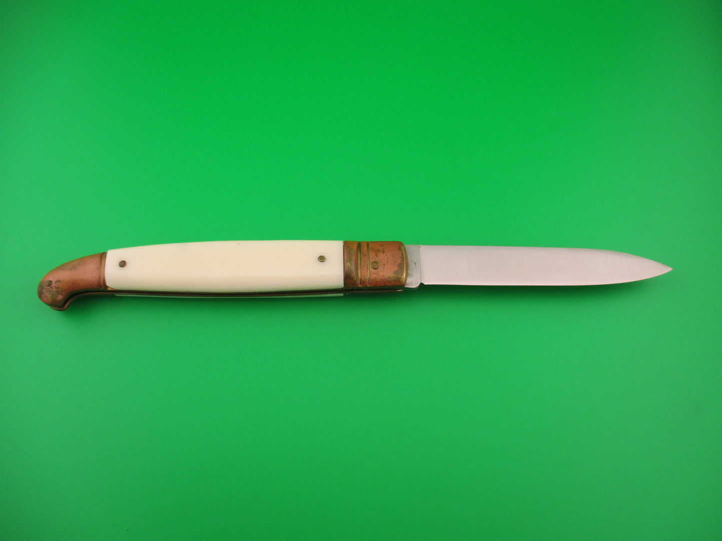 Rostfrei 24cm Italian Birds Head Ivory Brass Lever automatic knife