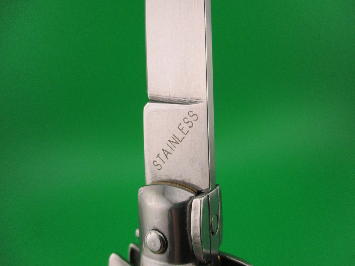 STAINLESS (slant) UD96A000103 PATENT 23cm Italian Stiletto bolster release switchblade
