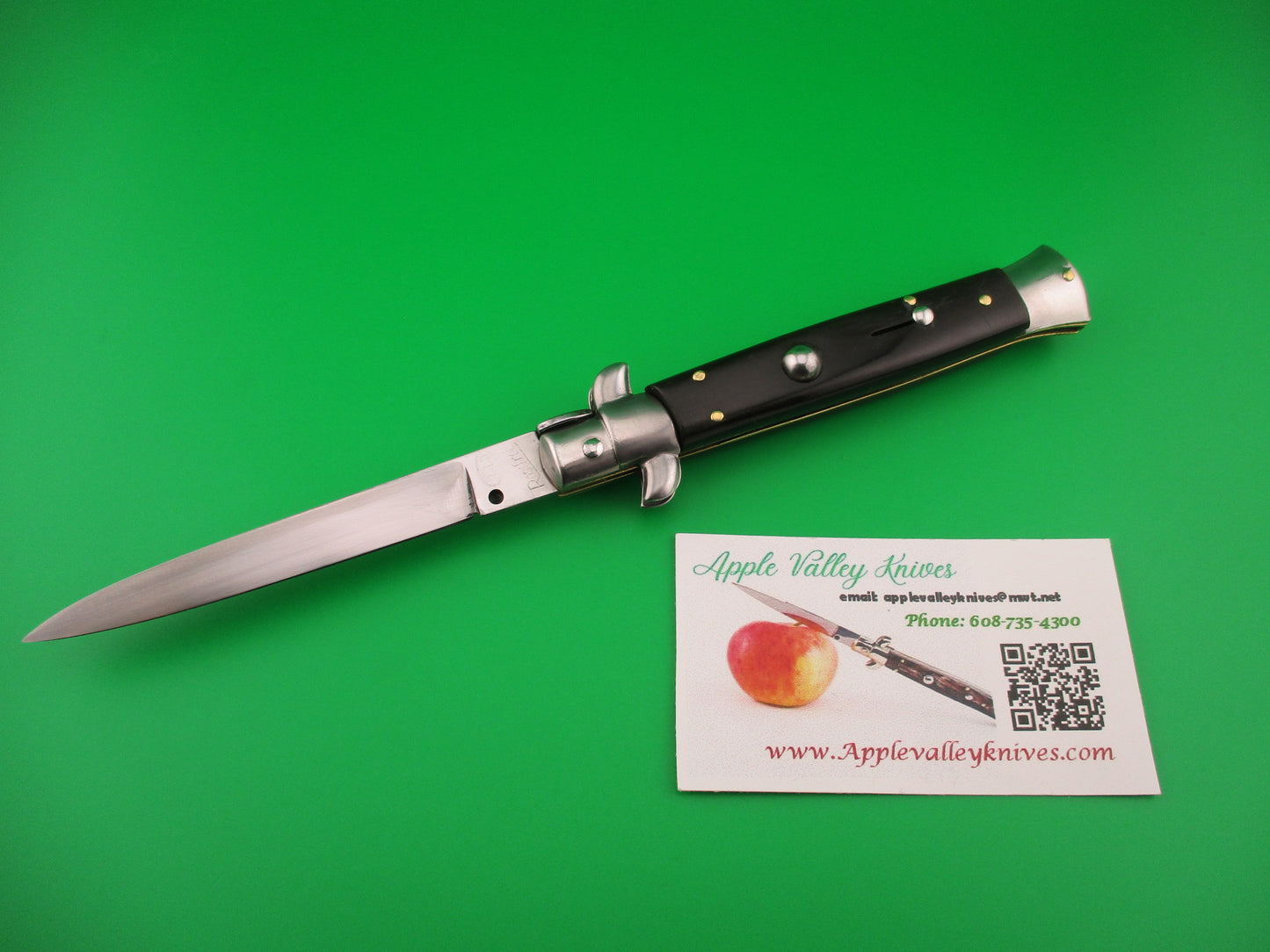 QJD Rostfrei (slant) 22cm Italian Stiletto swivel bolster vintage automatic knife