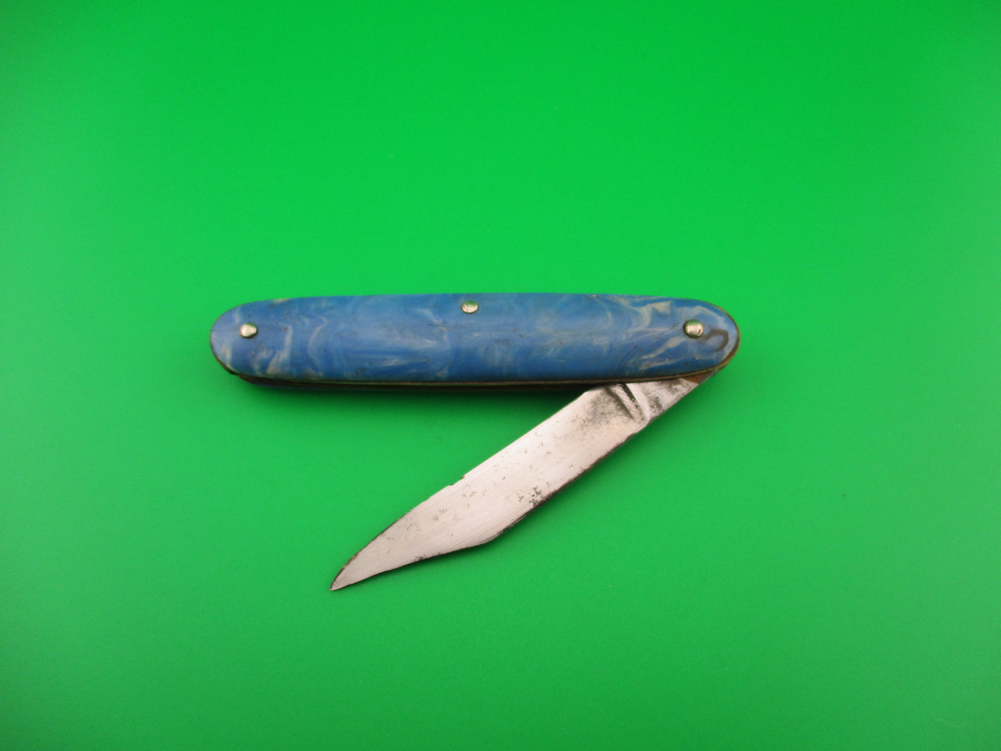 Edgemaster Cigar Jack 1950s Vintage Blue swirl switchblade knife